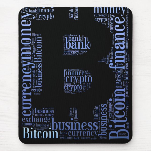 Mousepad Palavra gráfica do logotipo Bitmoney (Frente)