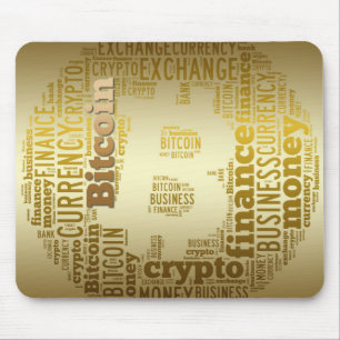 Mousepad Palavra gráfica do logotipo Bitmoney