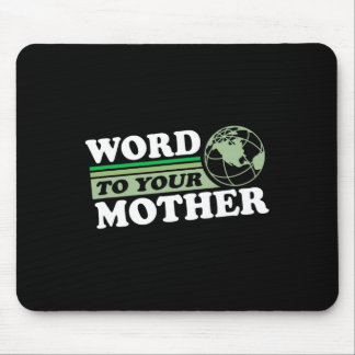 Mousepad Palavra Para Sua Mãe Terra Retro Salvar Planeta Em