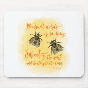 Mousepad Palavras agradáveis, citação Bíblia