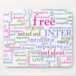 Mousepad Palavras animadoras inspiradoras inspiracionais