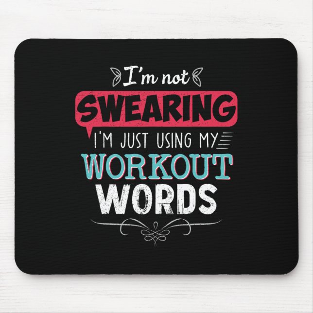 Mousepad Palavras De Trabalho Engraçada Piada Engraçada Gif (Frente)