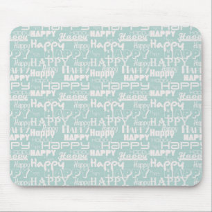 Mousepad Palavras felizes Azul