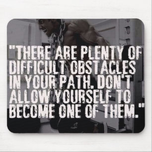 Mousepad Palavras Inspirativas de Workout - Obstáculos