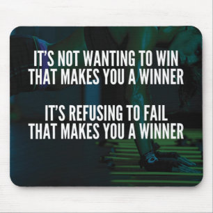 Mousepad Palavras Motivacionais - Recusar Falhar - Ação