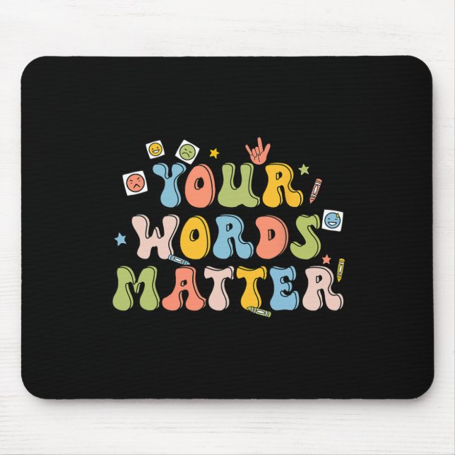 Mousepad Palavras Problema do Retro Patologista Saúde Menta (Frente)