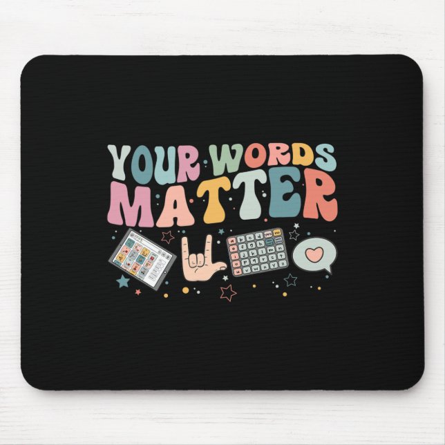 Mousepad Palavras Problema Linguagem Patologista de Língua  (Frente)