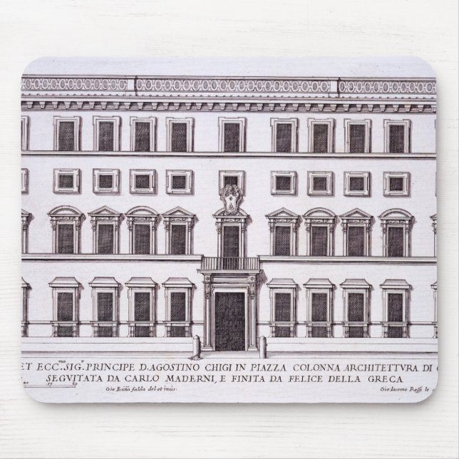 Mousepad Palazzo Chigi, praça Colonna, Roma, 'de Palazzi (Frente)