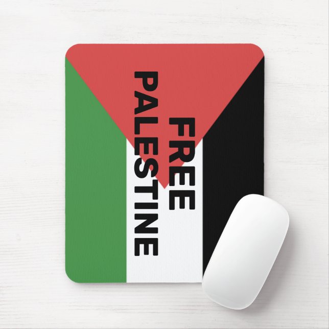 MOUSEPAD PALESTINA GRATUITA SINALIZADA VERMELHO PRETO VERDE (Com mouse)
