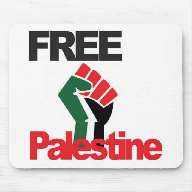 Mousepad Palestina livre - فلسطينعلم - bandeira palestina (Frente)