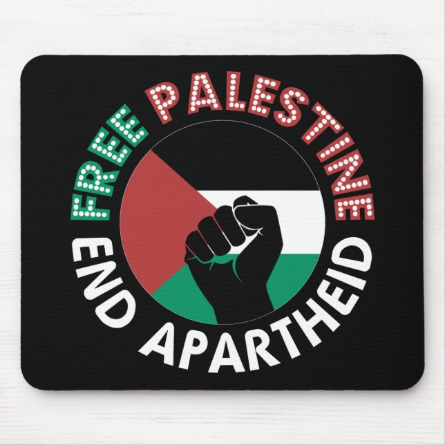 Mousepad Palestina Livre Termina Pavilhão Apartheid (Frente)