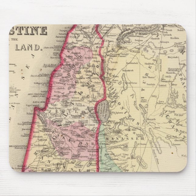 Mousepad Palestina, Mapa de Jerusalém por Mitchell (Frente)