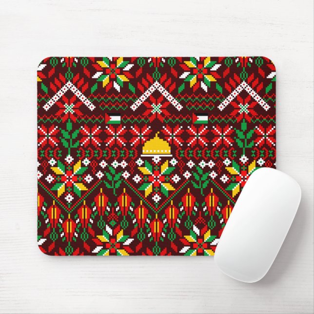 Mousepad Palestina Tatreez Embroderia Tradicional (Com mouse)