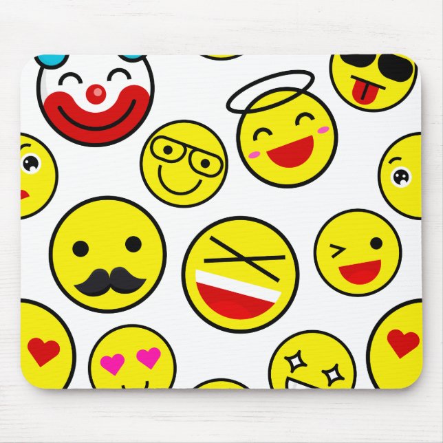 Mousepad palhaço engraçado emojis (Frente)