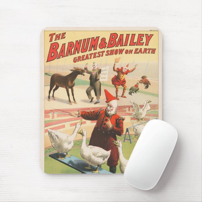 Mousepad Palhaços Com Geese, Roosters E Donkey. (Com mouse)