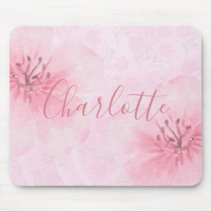 Mousepad Palidez Rosa Decorante Seu Nome