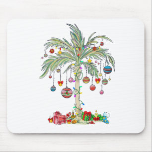 Mousepad Palm de Natal Árvore Tropical Xmas Beach Florida H
