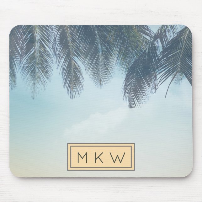 Mousepad Palma Tropical Montada Deixa Nuvens (Frente)