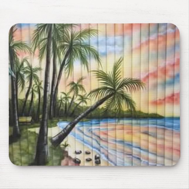 MOUSEPAD PALMAS TROPICAIS BRANQUEIRAS (Frente)
