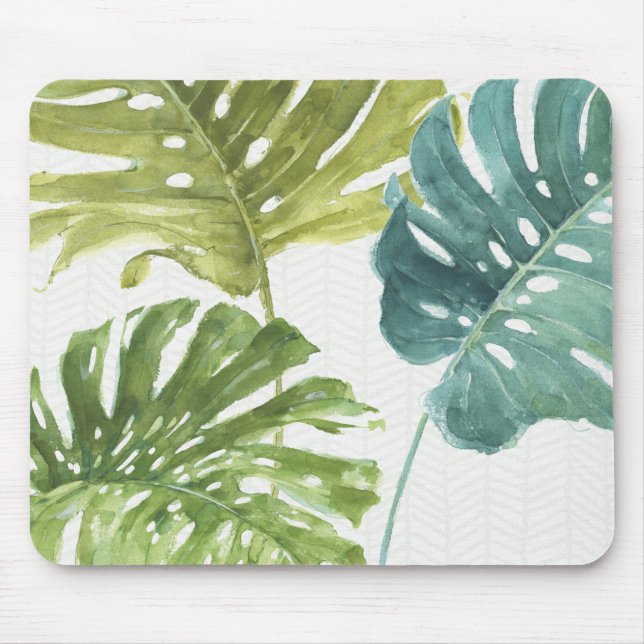 Mousepad Palmas tropicais misturadas dos verdes | (Frente)