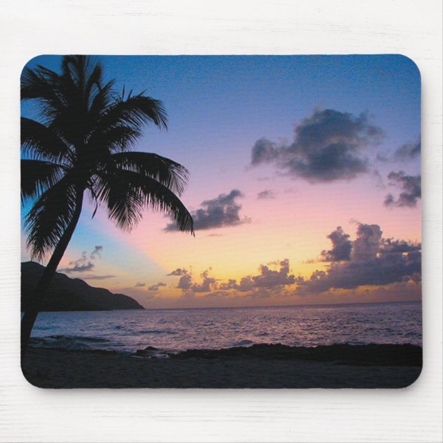 Mousepad Palmeira no por do sol (Frente)