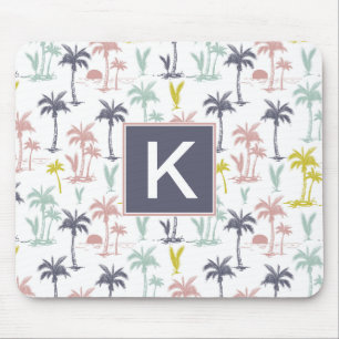 Mousepad Palmeira Pastel pelo teste padrão da praia