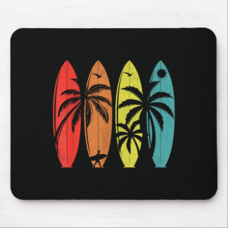 Mousepad Palmeira Retro Tropical Havaiano Praia Surfboard