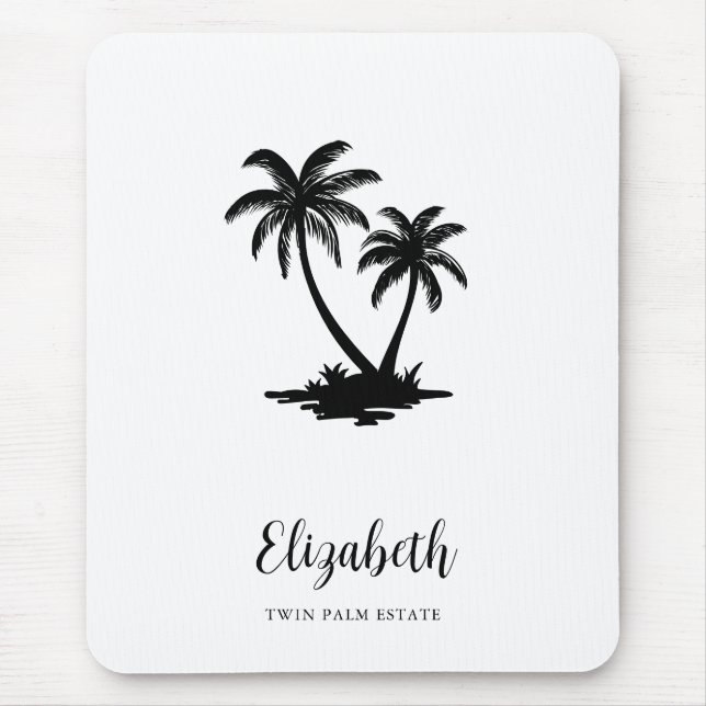Mousepad Palmeira Tropical Personalizada da Costa (Frente)