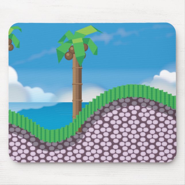 Mousepad Palmeiras de Video Game Vintage. (Frente)