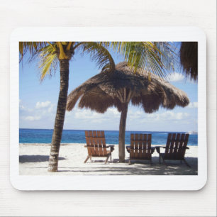 Mousepad Palmeiras e praia de México das cadeiras