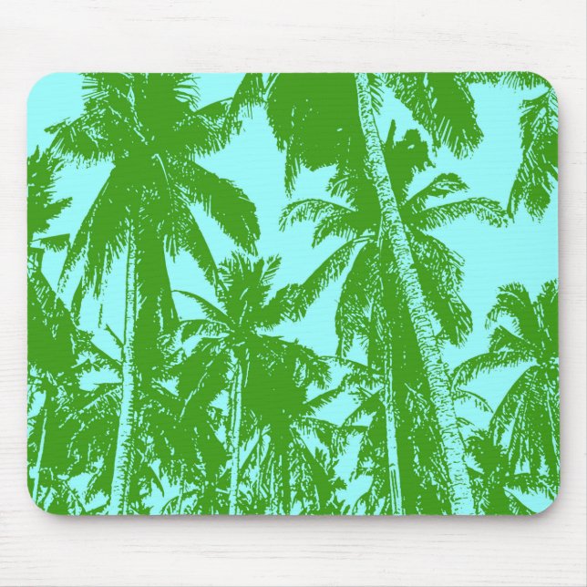 Mousepad Palmeiras em um Design Posterizado (Frente)