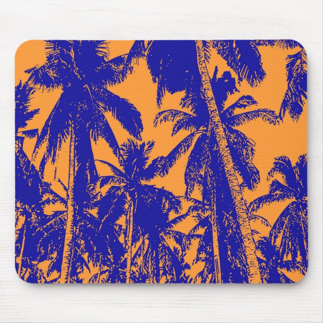 Mousepad Palmeiras em um Design Posterizado (Frente)