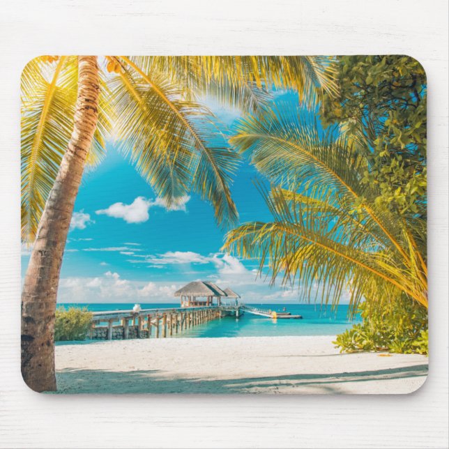 Mousepad Palmeiras em um por do sol bonito (Frente)