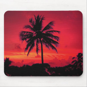 Mousepad Palmeiras Exóticas Vermelhas Havaianas Sunset