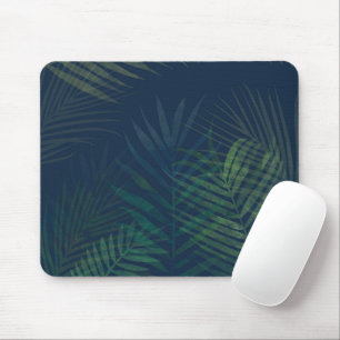 Mousepad Palmeiras verdes escuras folhas padrão