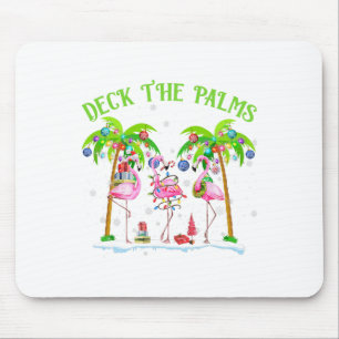 Mousepad Palms Flamingo, Luzes De Natal Tropicais