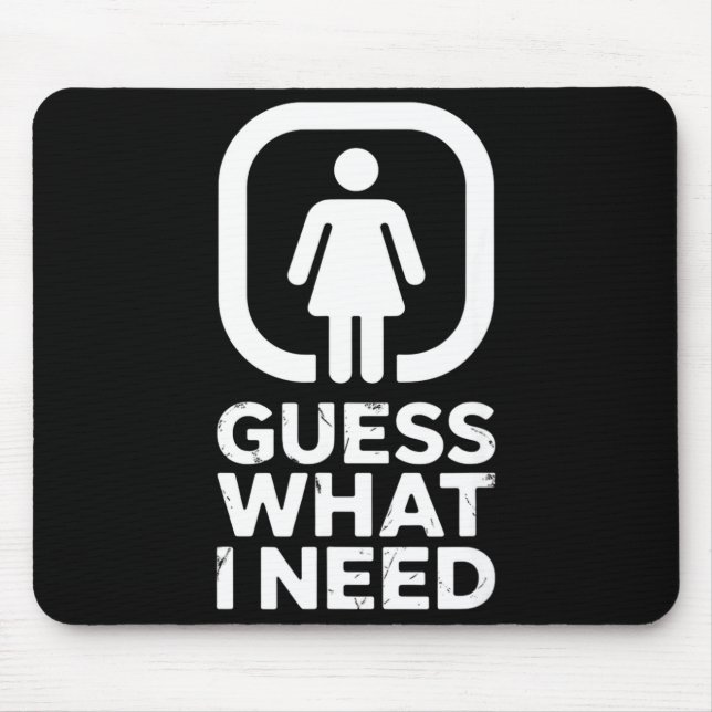 Mousepad Palpite engraçado do que eu preciso humor  (Frente)