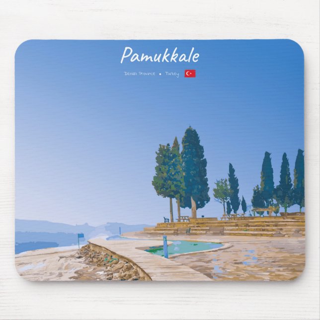 Mousepad Pamukkale, Turquia - Piscinas Termais (Frente)