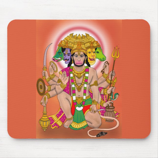 Mousepad Panchmukhi Hanuman Tapete de Mouse (Frente)