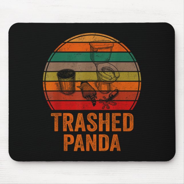 Mousepad Panda Arrasado Funny Esquilo Bêbado Vintage Funny  (Frente)