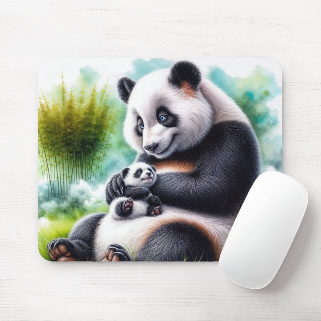 Mousepad Panda Bear Com O Cubo (Com mouse)
