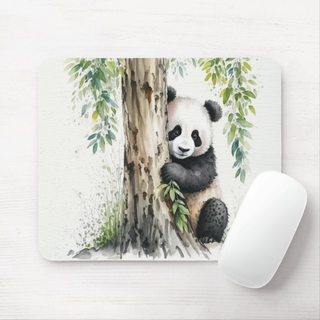Mousepad Panda Bear Por Árvore (Com mouse)