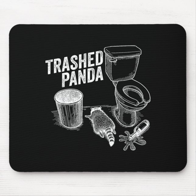Mousepad Panda Bebado Engraçado Memes de Guaxinim Bêbado Am (Frente)