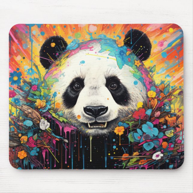 Mousepad Panda Colorida Encantamento Animal (Frente)