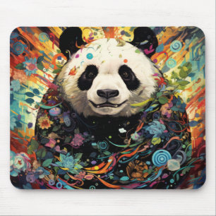 Mousepad Panda Colorida Encantamento Animal