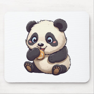 Mousepad Panda comendo um biscoito