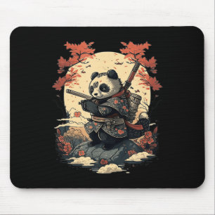 Mousepad Panda de Anime Samurai Estilo Japonês Kawaii