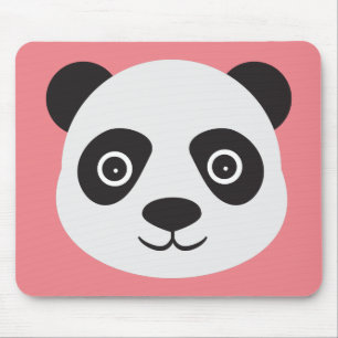 Mousepad Panda Face Black and White Bear