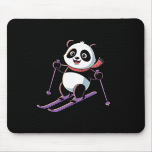 Mousepad Panda Inteligente Brincando de Esqui Divertido Hum