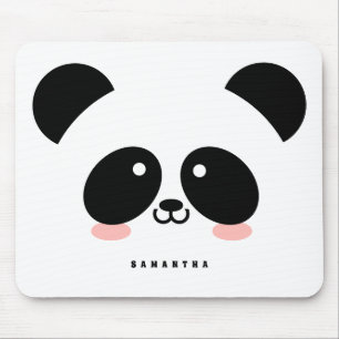 Mousepad Panda Kawaii Adicione Seu Nome